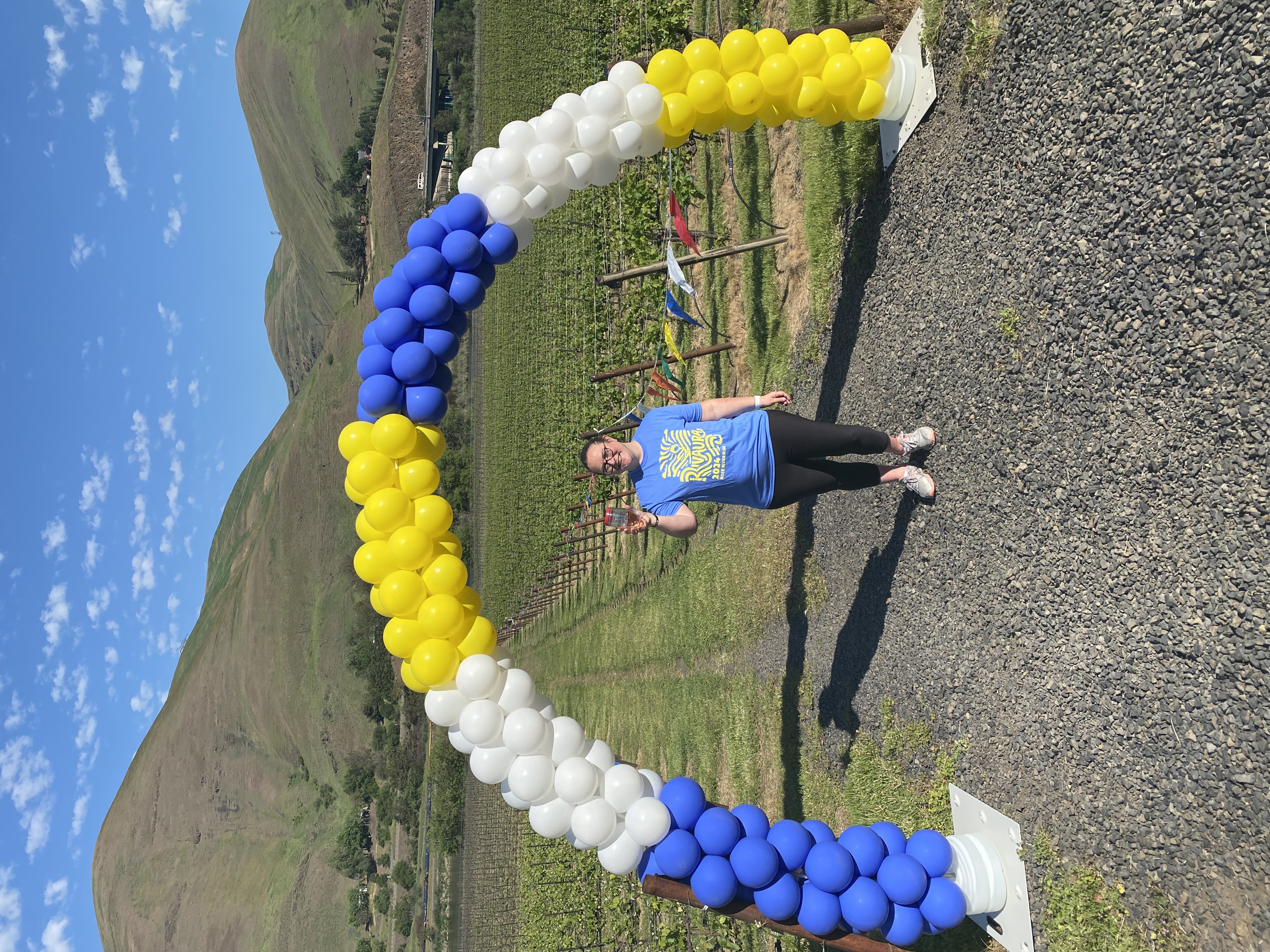 Custom Lewiston balloons arch