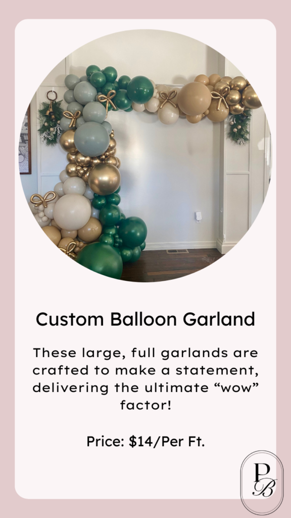 custom balloon garland. pullman wa balloons